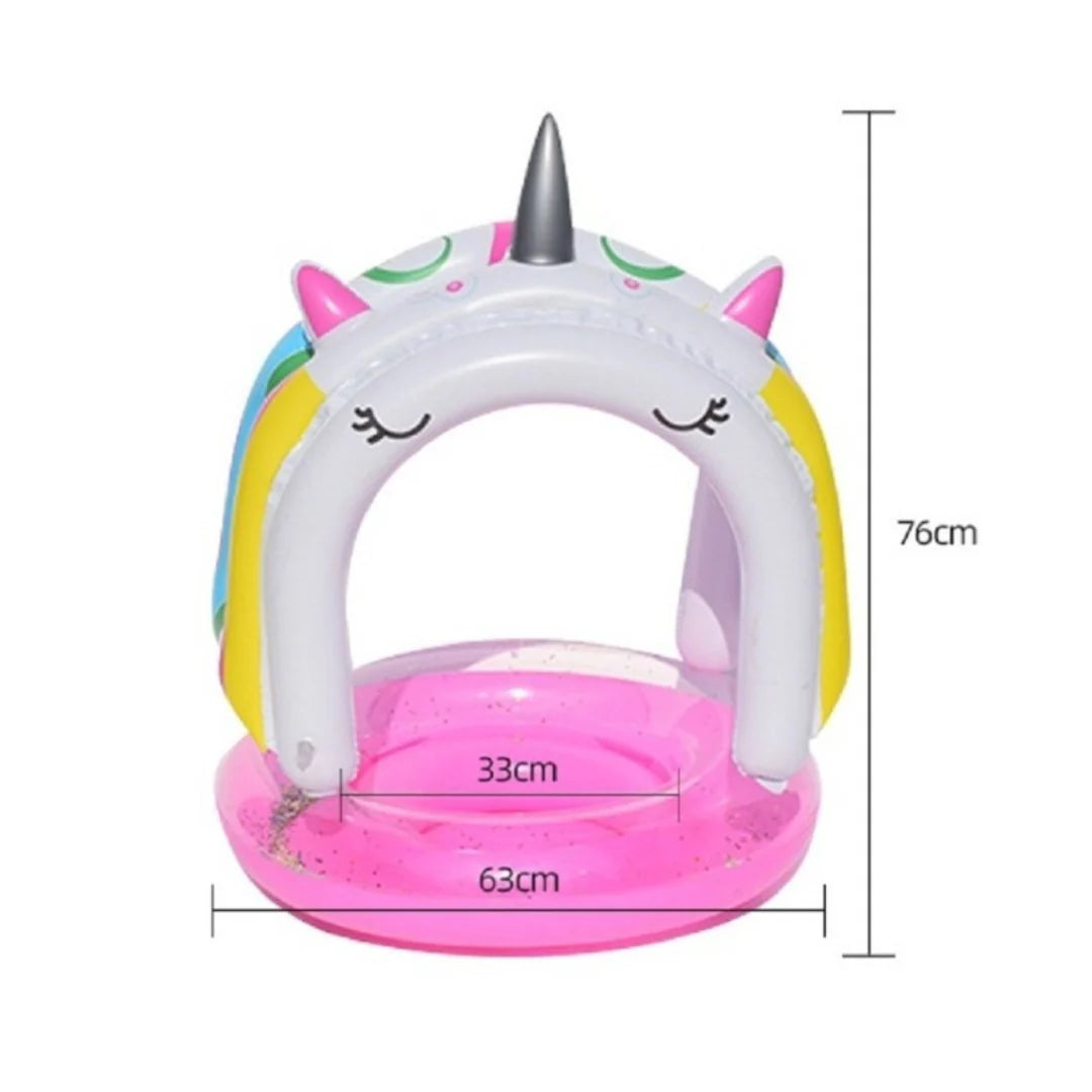 Flotador Inflable Unicornio con Techo